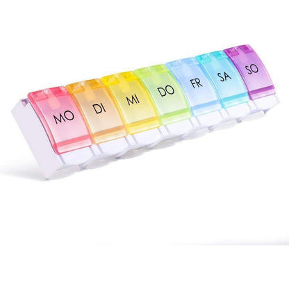 Opret Tablettenbox 7 Tage Deutsch Regenbogen Medikamentenbox