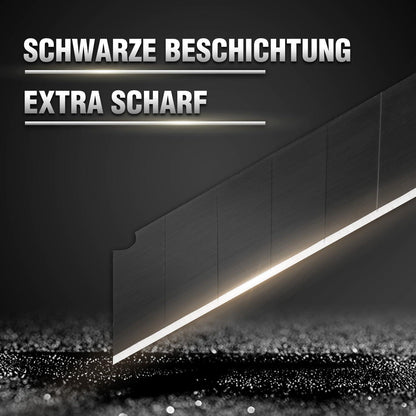 Cuttermesser Set 18mm SK5 20 Ersatzklingen Gummigriff Papier