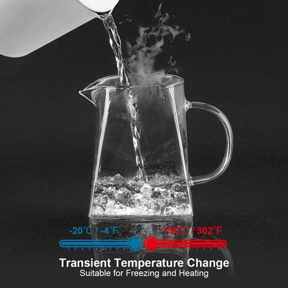 Teekanne aus glasklarem Borosilikatglas mit Edelstahlsieb - 500ml