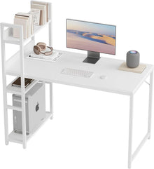 Schreibtisch mit Regal 120x60cm PC Gaming Tisch Bürotisch Stabil