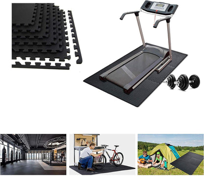 Schutzmatten Fitness Matte 20er Set Bodenschutz Puzzlematten Schwarz