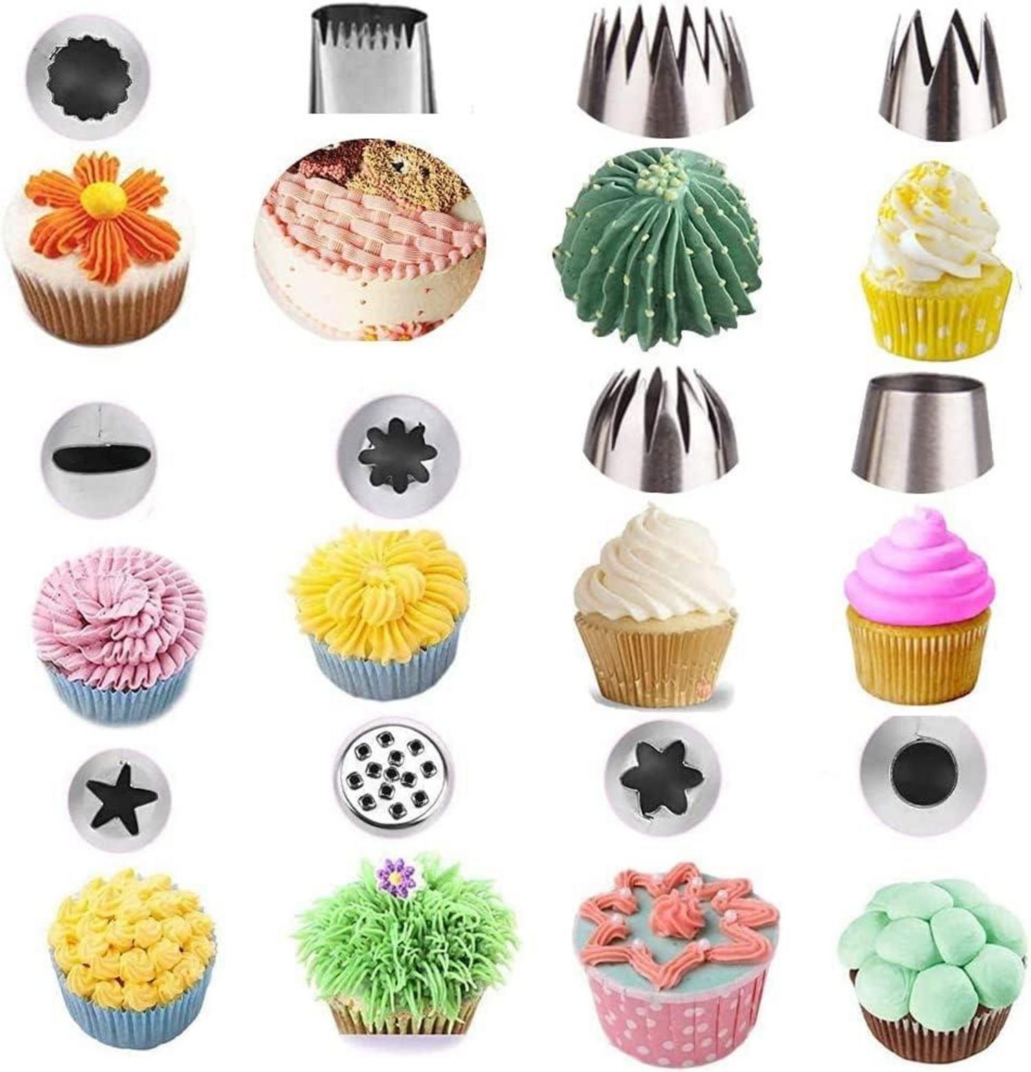Spritzbeutel Tüllen Set Silikon Cupcakes Torten Kuchen