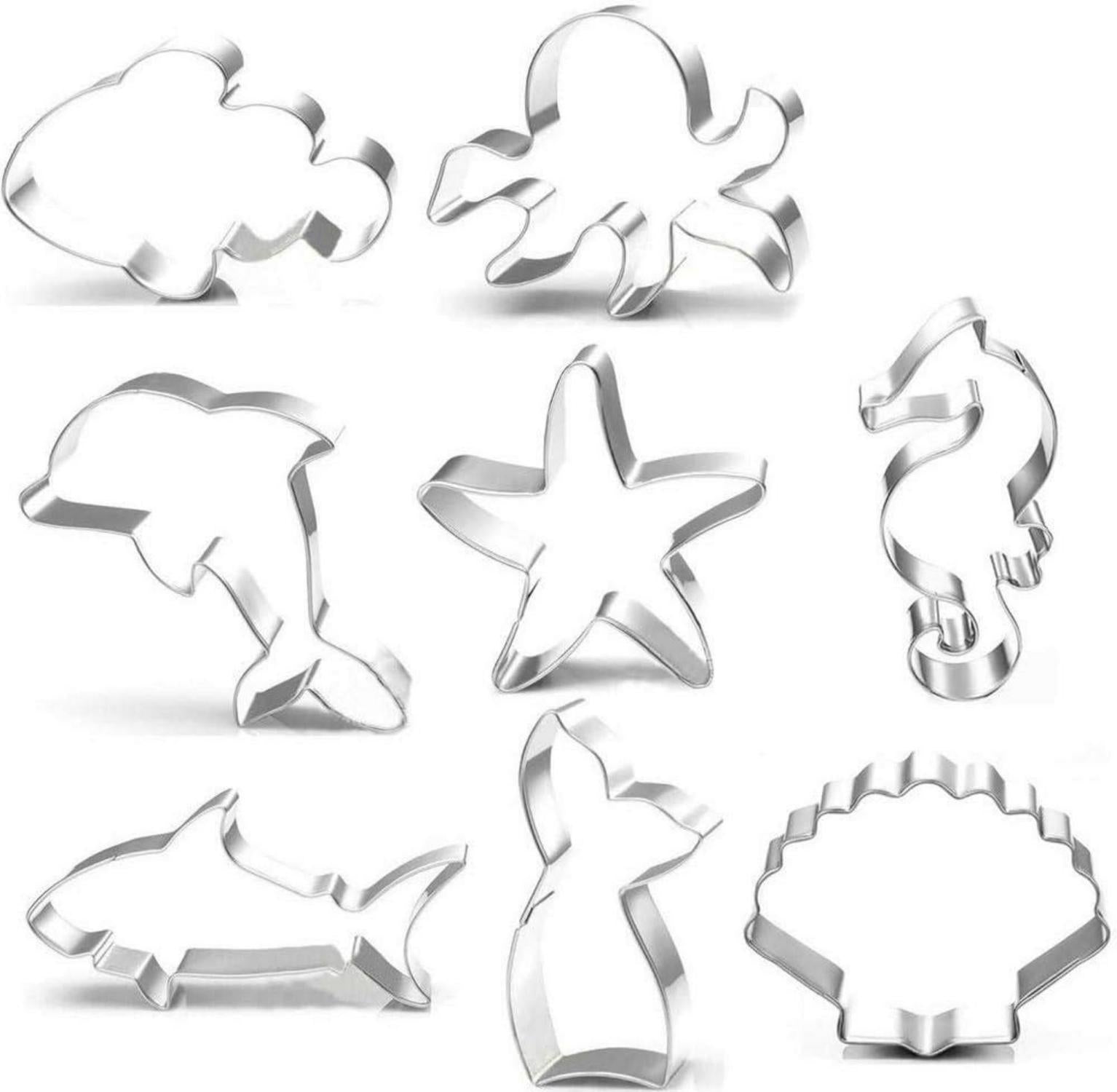 Ozean Tiere Ausstechformen Set 8 Stück Edelstahl Keks Fondant Backform