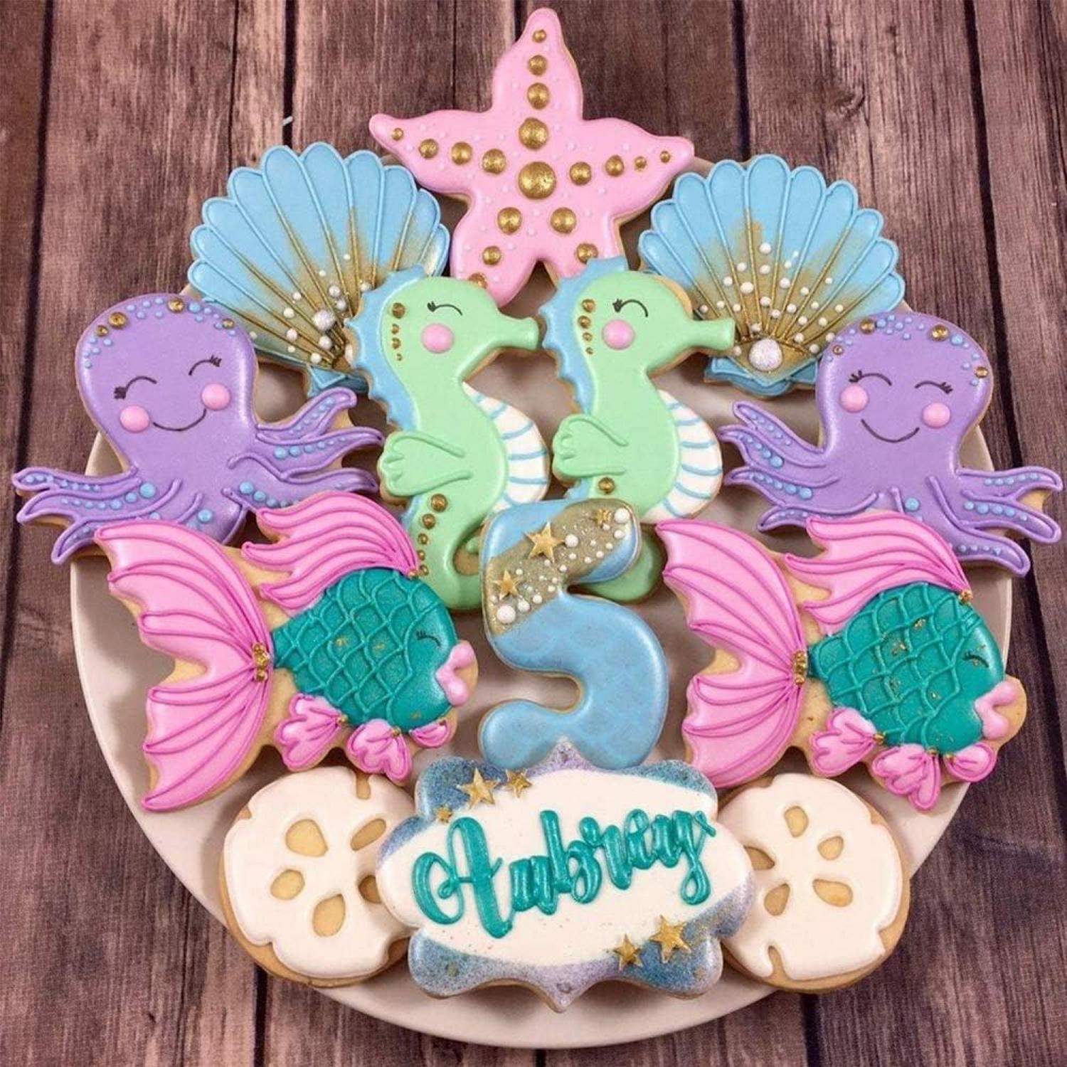 Ozean Tiere Ausstechformen Set 8 Stück Edelstahl Keks Fondant Backform