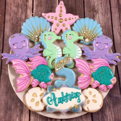 Ozean Tiere Ausstechformen Set 8 Stück Edelstahl Keks Fondant Backform