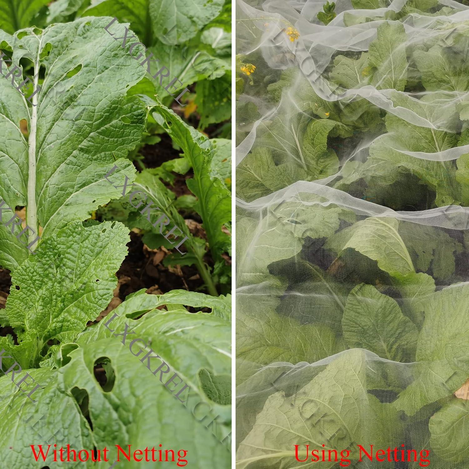 Gartennetz Gemüse Blumen Insektenschutznetz 2,5x5m Feinmaschig