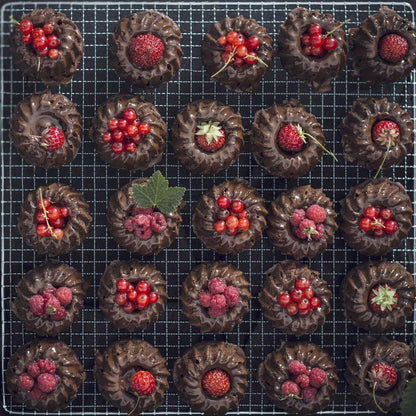 12er Silikon Mini Gugelhupf Backform Set Muffinförmchen Cupcake
