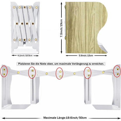 Verstellbare Metall Buchstützen für Bücherregal Schreibtisch