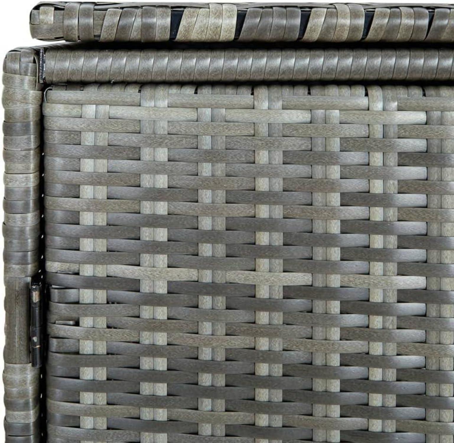 Mülltonnenbox 2 Tonnen Rattan Anthrazit 148x77x111cm