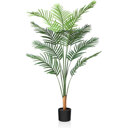 Kunstpflanze Palme 130 cm Plastik Künstlich Areca im Topf
