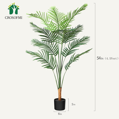 Kunstpflanze Palme 130 cm Plastik Künstlich Areca im Topf