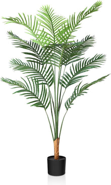 Kunstpflanze Palmen 130 cm Plastik Künstliche Pflanze Areca Palme im