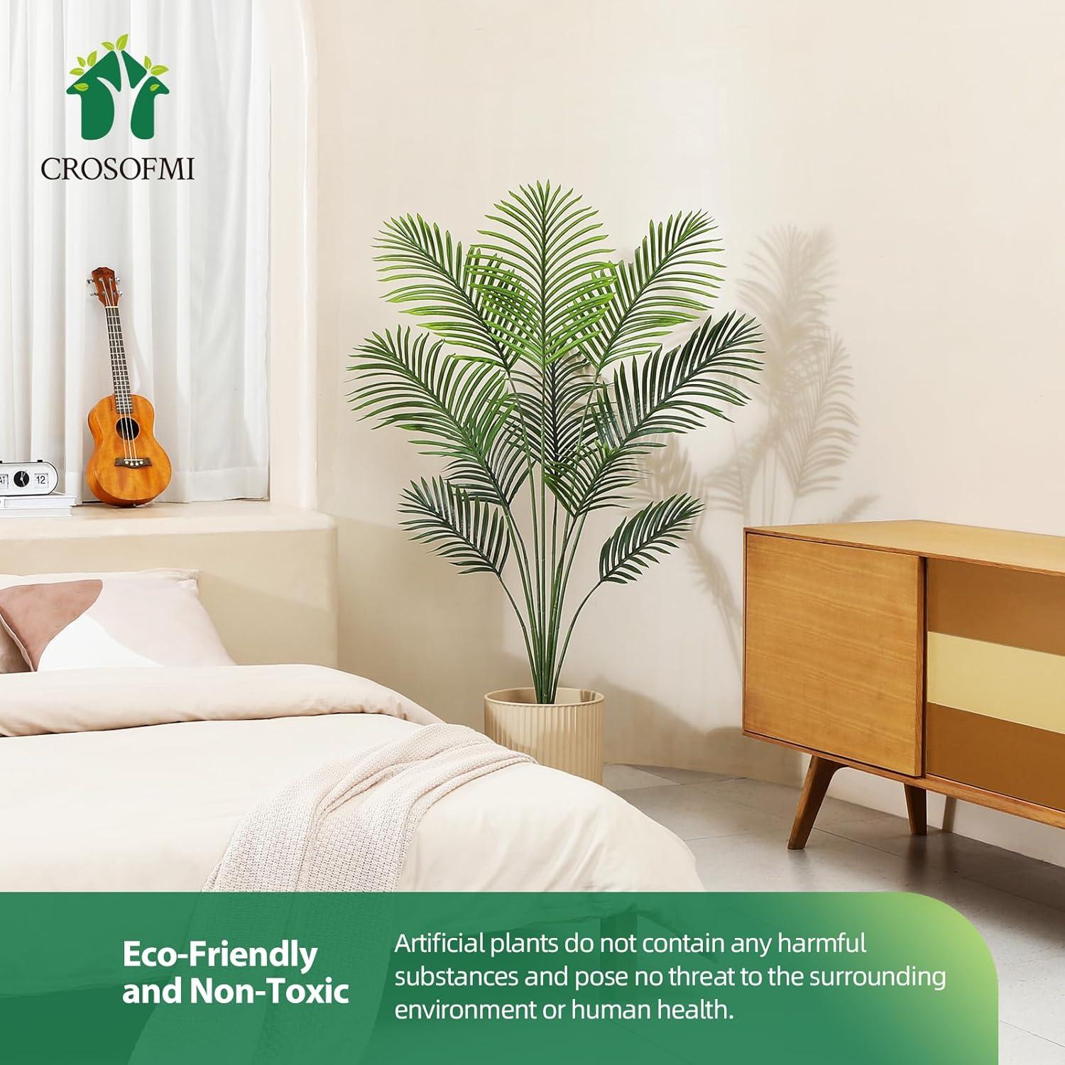 Kunstpflanze Areca Palme 130cm Plastik Wohnzimmer Balkon Deko