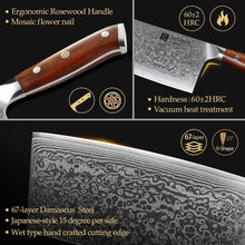 XINZUO Hackmesser Damaststahl 18cm Chinesisches Kochmesser