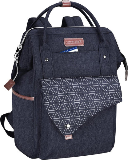 Rucksack Damen 15,6 Zoll Laptop Schulrucksack Blau wasserdicht