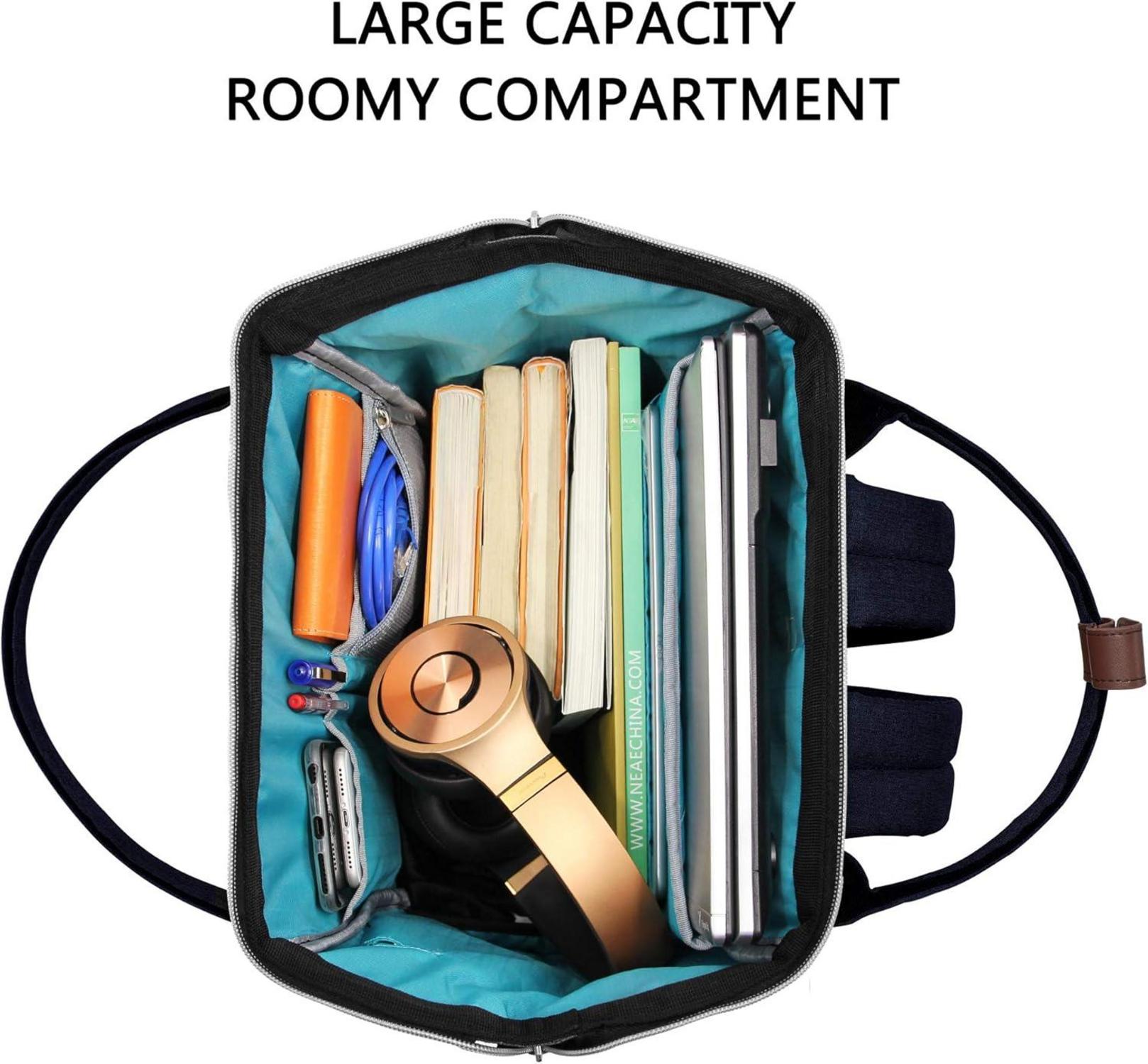 Rucksack Damen 15,6 Zoll Laptop Schulrucksack Blau wasserdicht