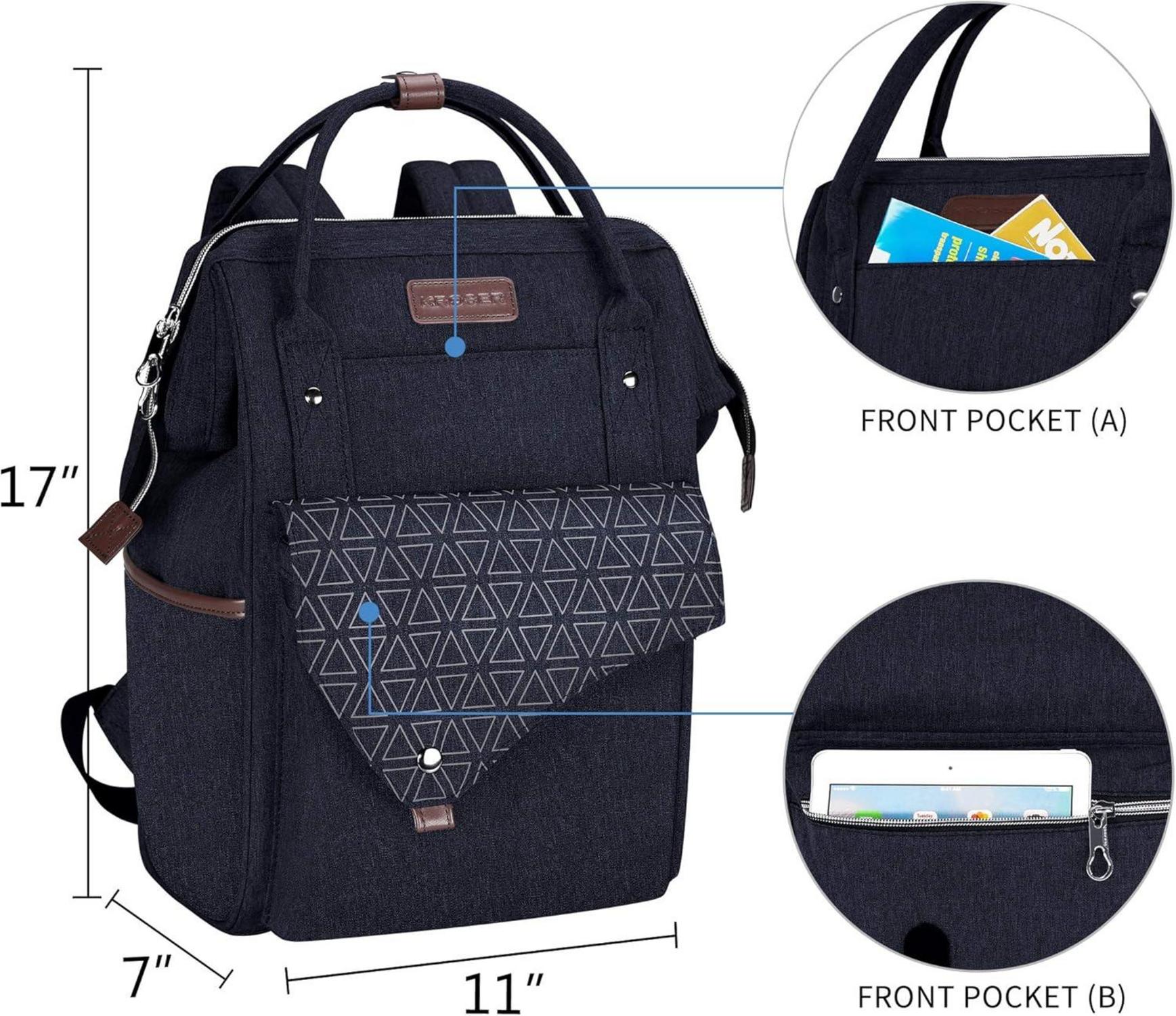 Rucksack Damen 15,6 Zoll Schulrucksack Daypack wasserdicht Blau
