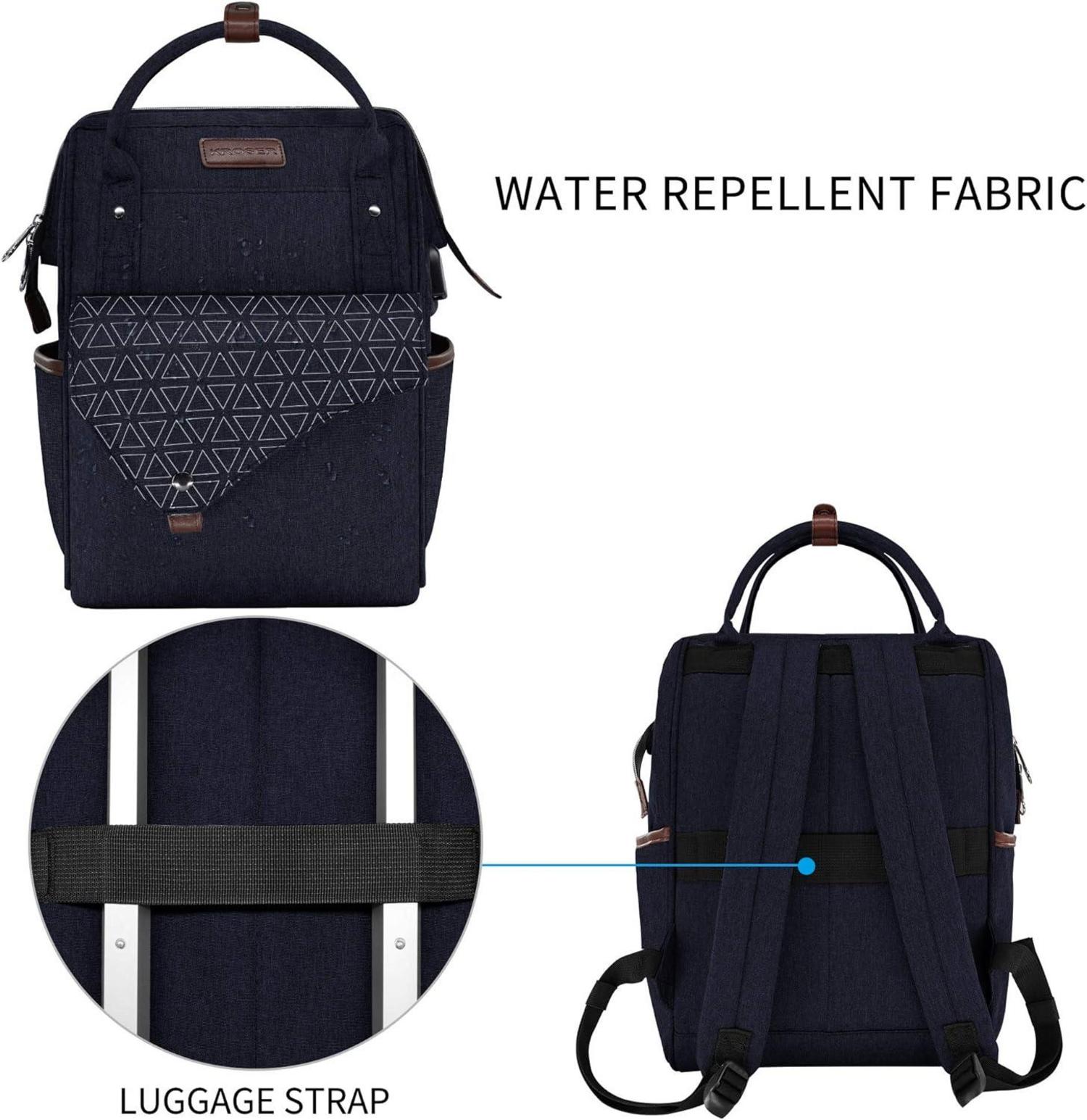 Rucksack Damen Laptop 15,6 Zoll Schulrucksack Daypack wasserdicht Blau