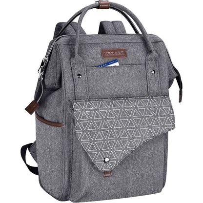 Damen Rucksack 15,6 Zoll Laptop wasserdicht Daypack Grau