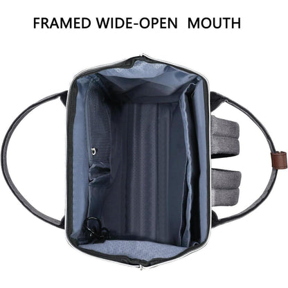 Damen Rucksack 15,6 Zoll Laptop wasserdicht Daypack Grau