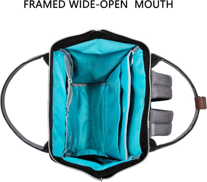 Damen Rucksack 15,6 Zoll Laptop wasserdicht Daypack Grau
