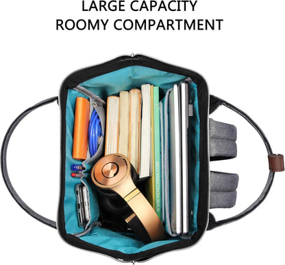 Rucksack Damen 15,6 Zoll für Schule Laptop wasserdicht Grau