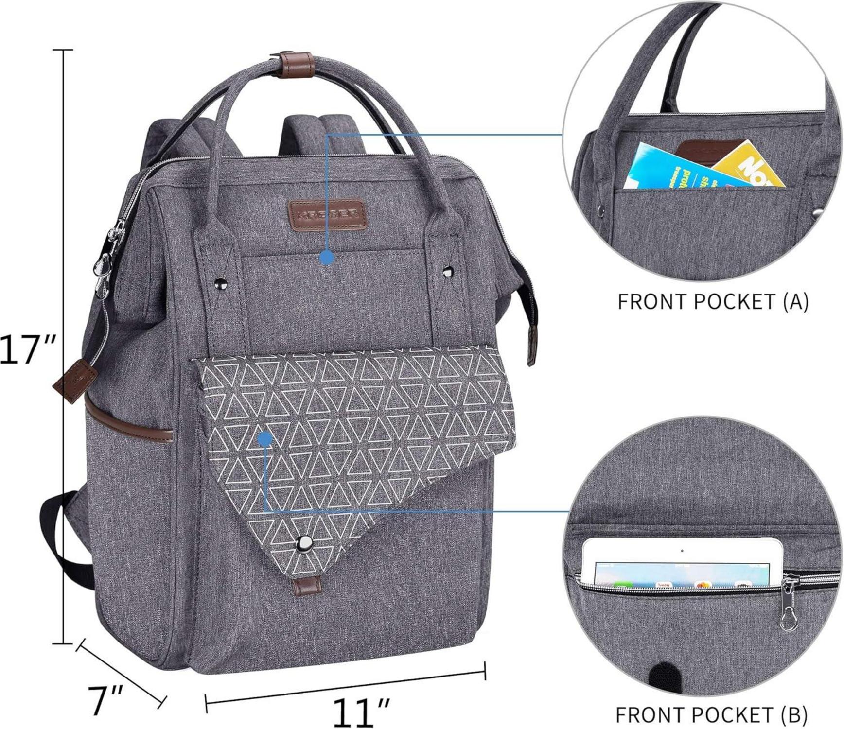 KROSER ROSER Rucksack Damen 15,6 Zoll wasserdicht