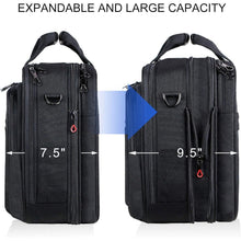 KROSER 18 Zoll Laptop Tasche Erweiterbare Aktentasche Wasserdicht Schwarz