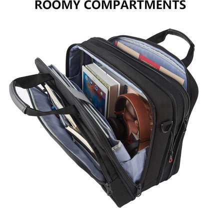 KROSER 18 Zoll Laptop Tasche Erweiterbare Aktentasche Wasserdicht Schwarz