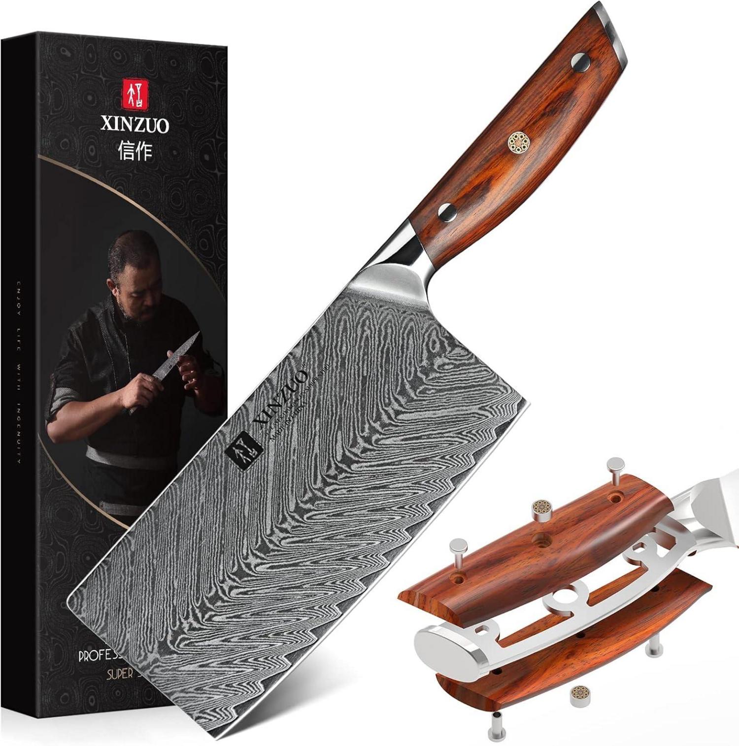 Damaststahl 18cm Hackmesser Profi Scharfe Klinge Chinesisches