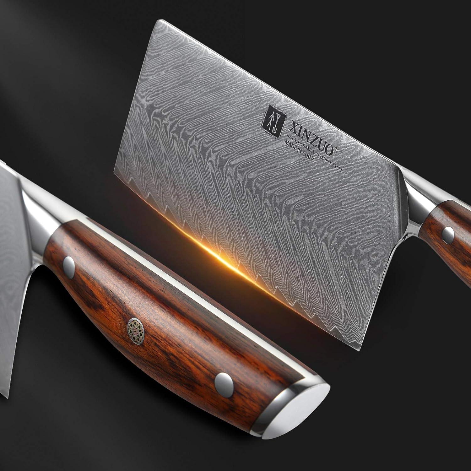 Damaststahl 18cm Hackmesser Profi Scharfe Klinge Chinesisches