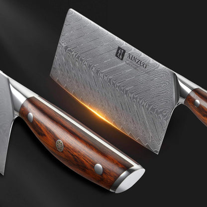 Damaststahl 18cm Hackmesser Profi Scharfe Klinge Chinesisches