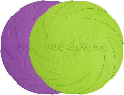 Vivifying Frisbee Hund 2er Set Kautschuk 18cm Schwimmfähig Grün Lila