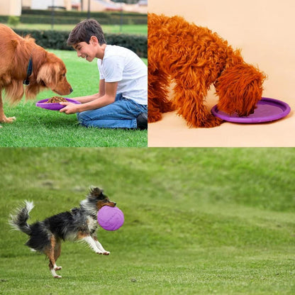 2er Set Hundefrisbee 18cm Natürliches Kautschuk Land Wasser Training