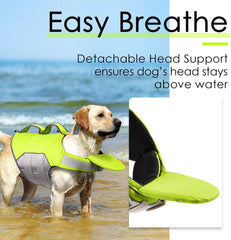 ThinkPet Hund Schwimmweste Rettungsweste Reflektierend Grün