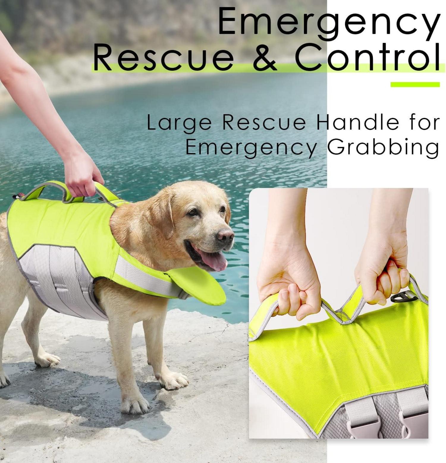 Hund Schwimmweste Rettungsweste Auftrieb Reflektierend Grüne ThinkPet