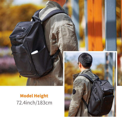 Beschoi Laptop Rucksack 15.6 Zoll USB Ladeanschluss Schwarz 25L