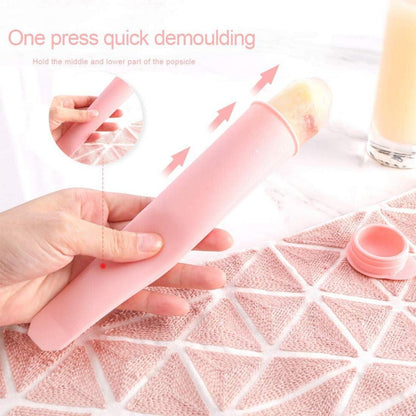 Silikon Eisformen Set für Kinder - Wiederverwendbare Popsicle Formen