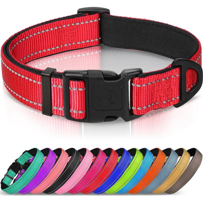 Joytale Reflektierendes Hundehalsband XS in Rot - Nylon mit