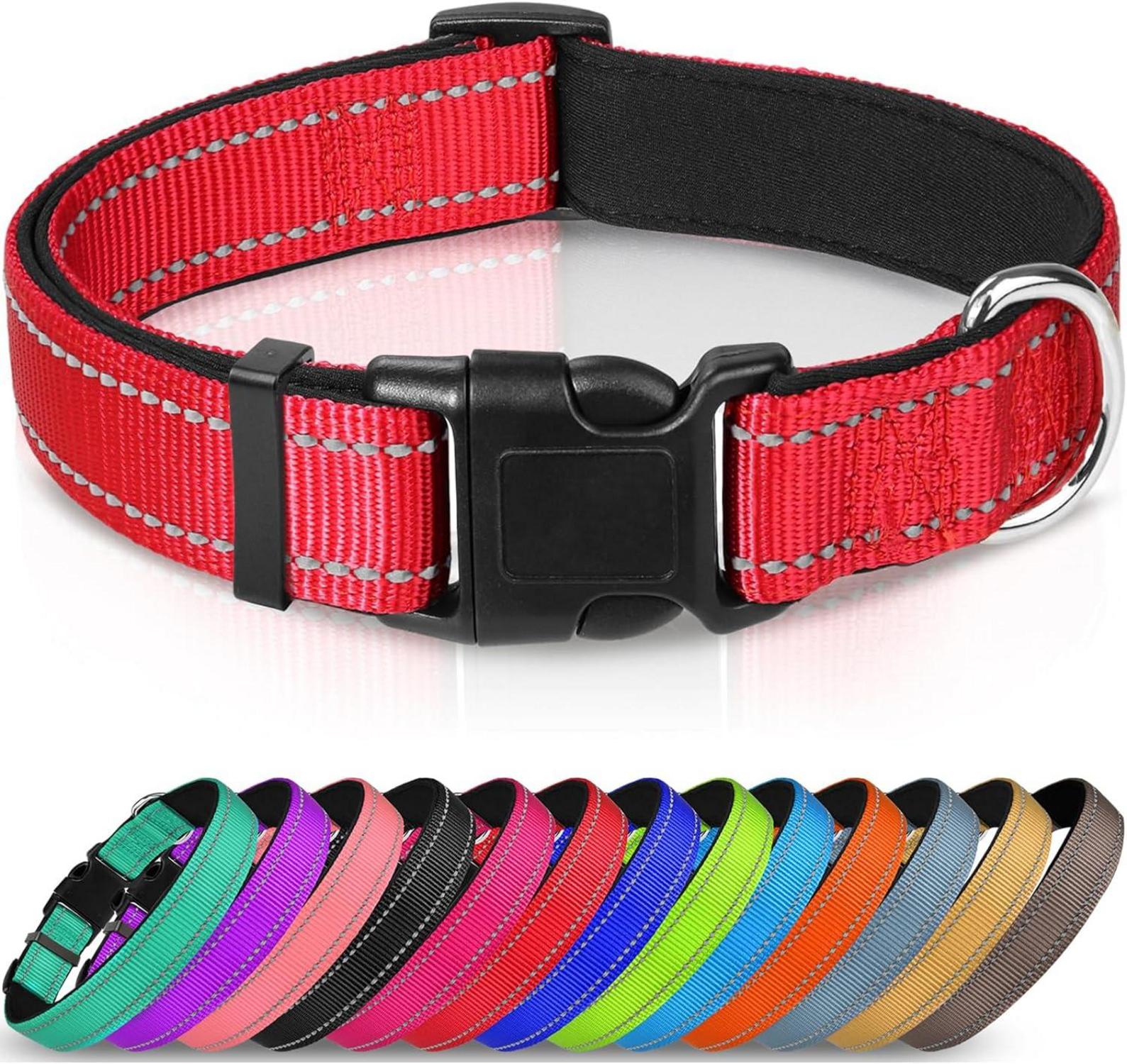 Reflektierendes Hundehalsband für Welpen, XS, Rot