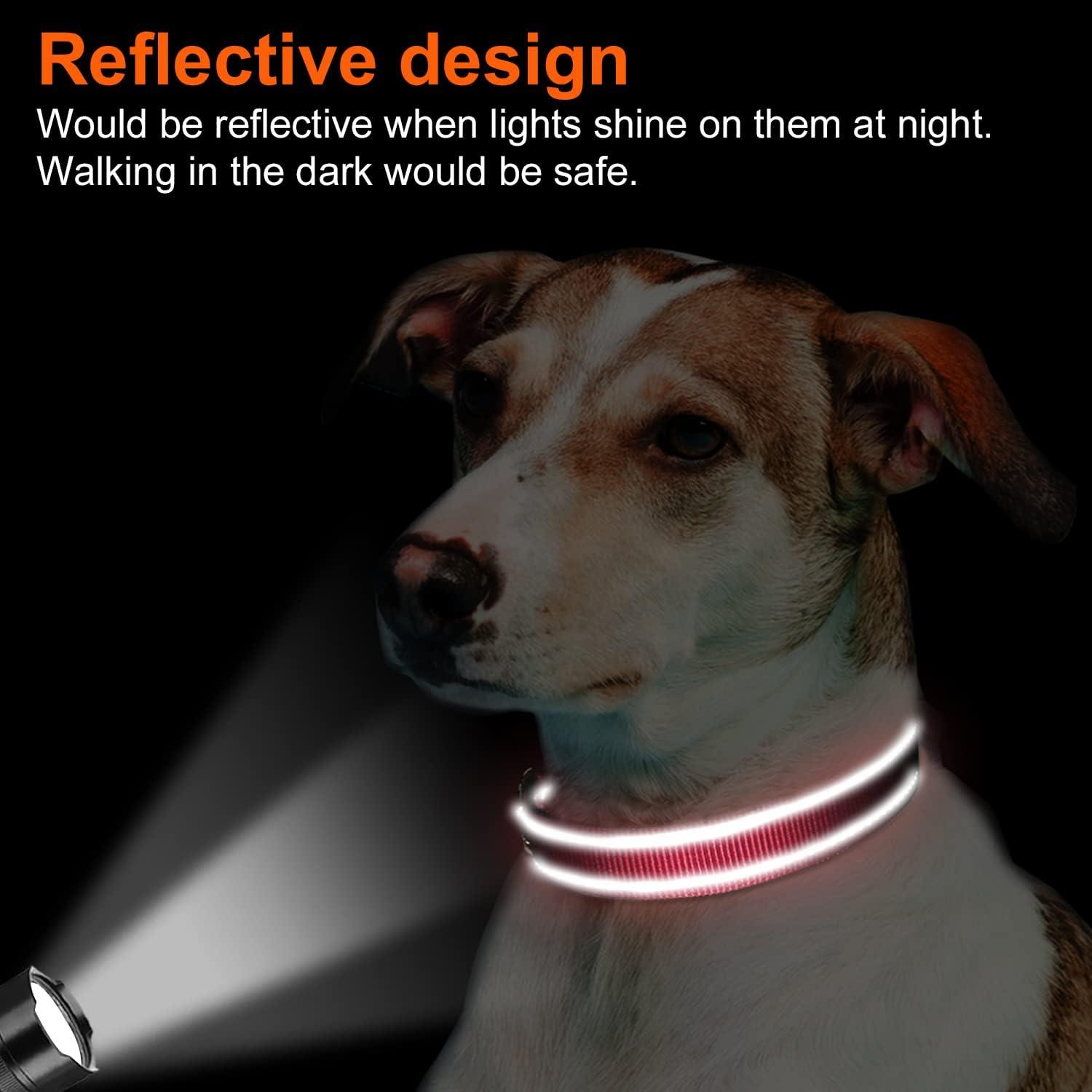 Joytale Reflektierendes Hundehalsband XS Rot Nylon Neopren