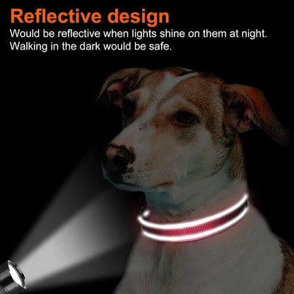 Joytale Reflektierendes Hundehalsband XS Rot Nylon Neopren