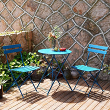 Bistro Set 3-teilig Stahl Klappbar für Hof Garten