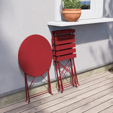Grand patio Bistro-Set 3 tlg. Stahl Gartenmöbel Klappbar Rot