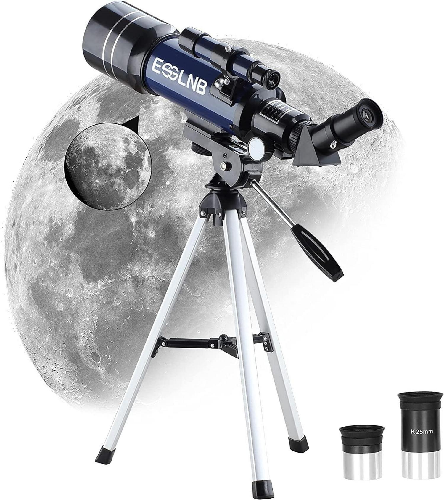 Teleskop für Kinder und Einsteiger 70MM mit Stativ Astronomie 70/360