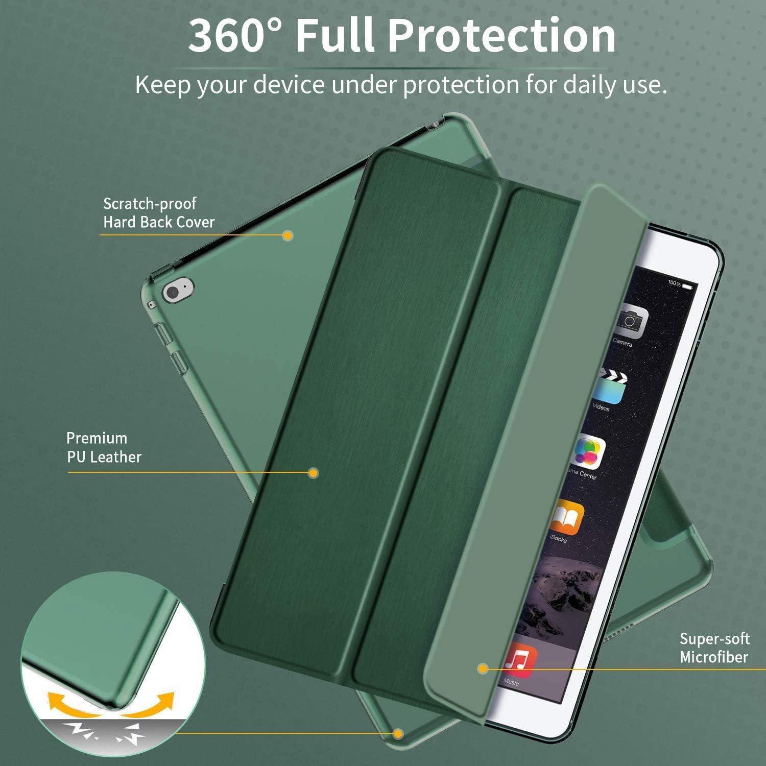 EasyAcc iPad Air 2 Hülle Ultra Dünn Transluzent Matt Schutz Grün