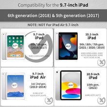 EasyAcc iPad 9.7 Hülle Schwarz, Ultra Dünn Matt Abdeckung