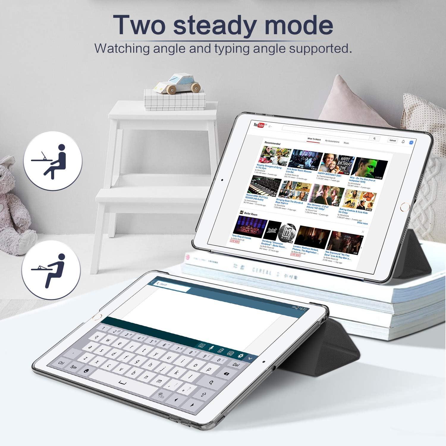 EasyAcc iPad 9.7 Hülle Ultra Dünn Schwarz Magnet Standfunktion
