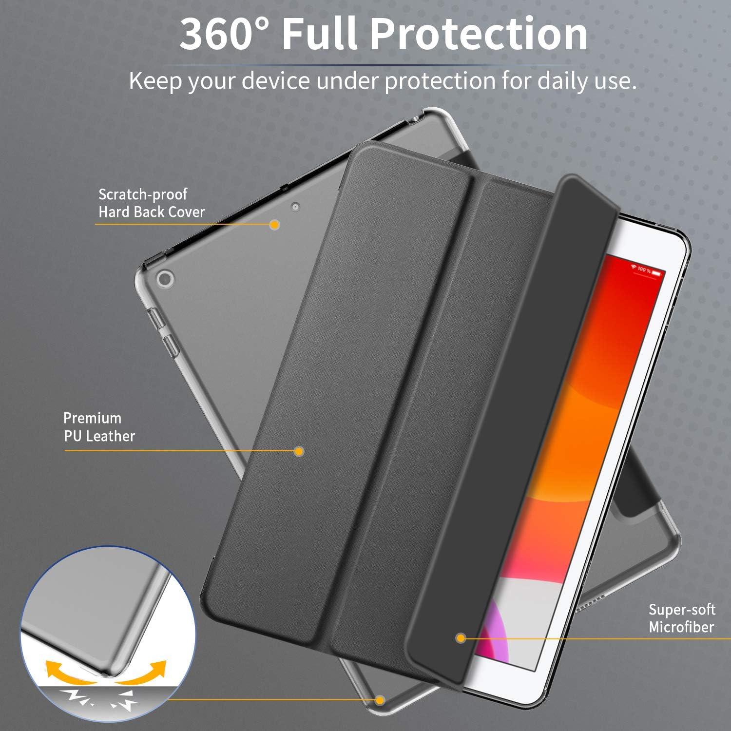 EasyAcc iPad 9.7 Hülle Ultra Dünn Schwarz Magnet Standfunktion