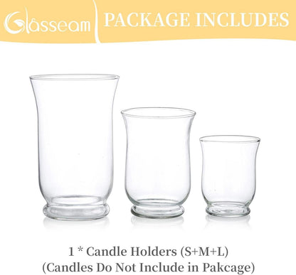 Glaskerzenhalter Set Hurricane Candleholder 3er-Set für